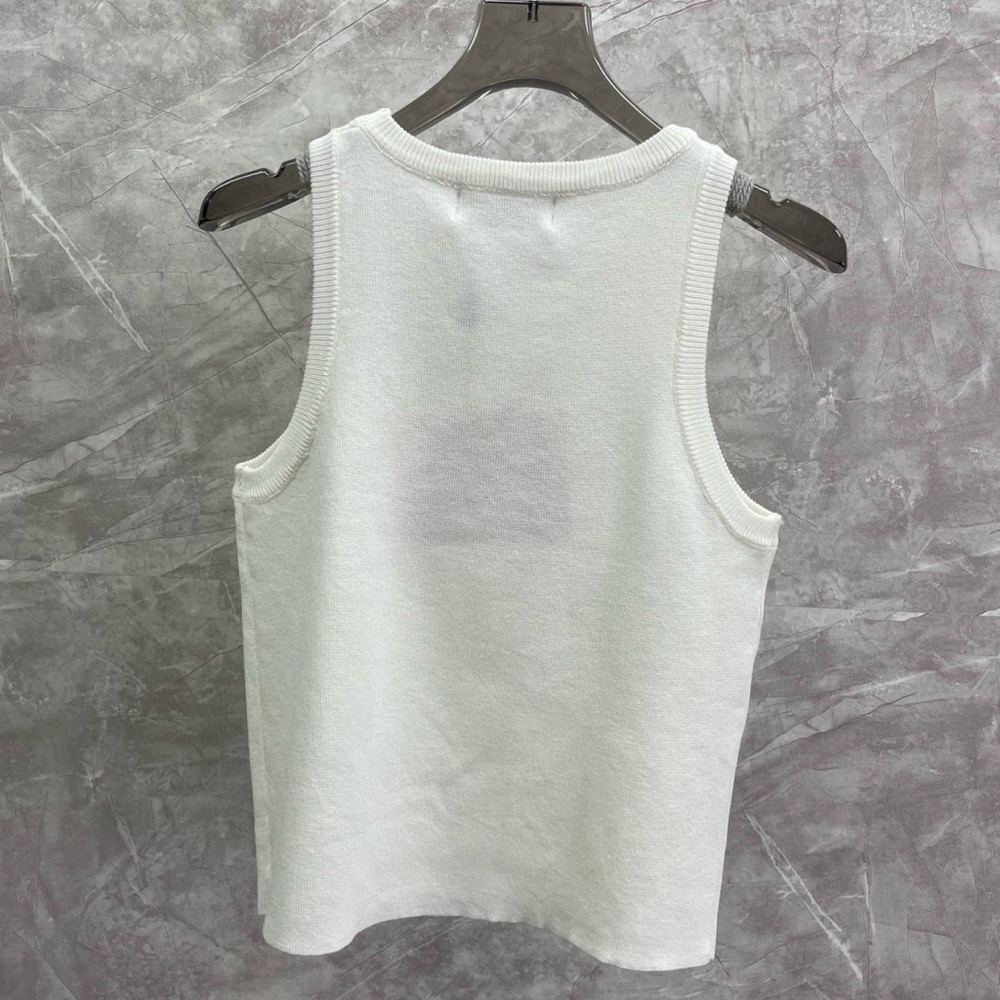 Miu Miu Red Diamond Logo White Vest - Picture 2 of 6